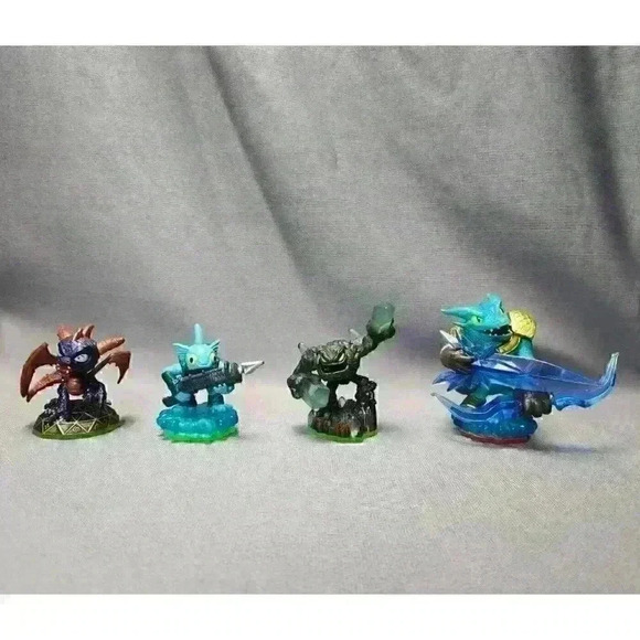 Skylanders Spyro's Adventures Figures Gill Grunt, Spyro, Prism Break & Snap Shot - Picture 1 of 6